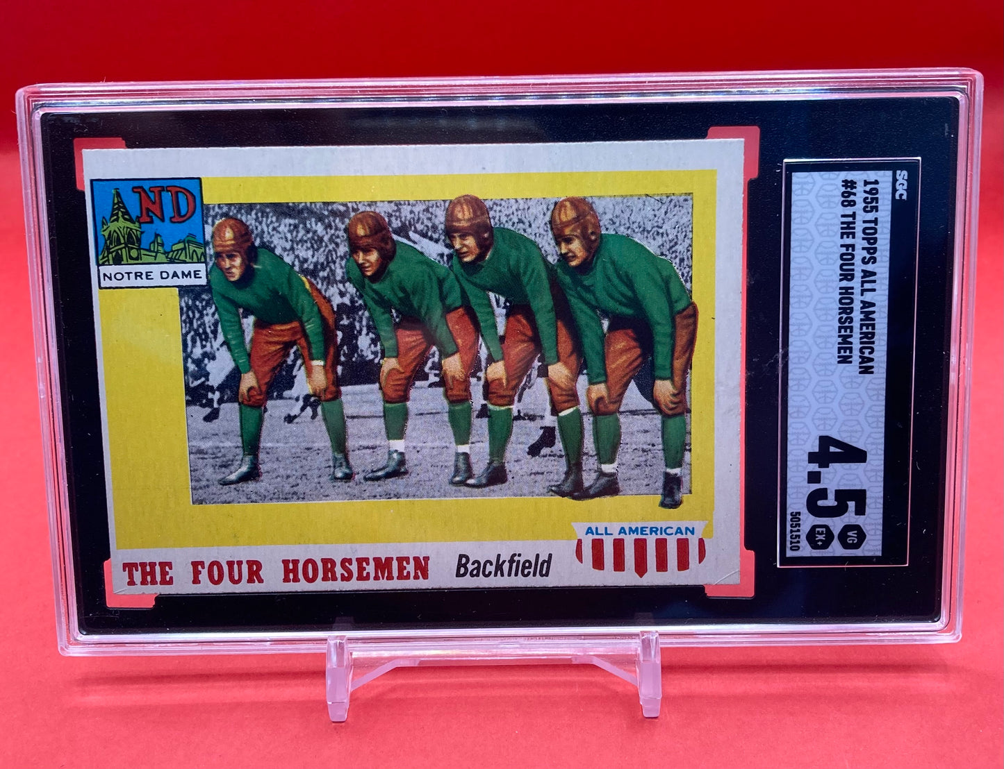 1955 #68 THE FOUR HORSEMEN TOPPS ALL AMERICAN - SGC 4.5 VG EX