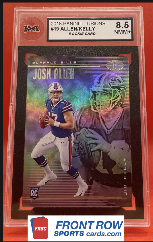 2018 #19 JOSH ALLEN/JIM KELLY PANINI ILLUSION - KSA 8.5 NMM+