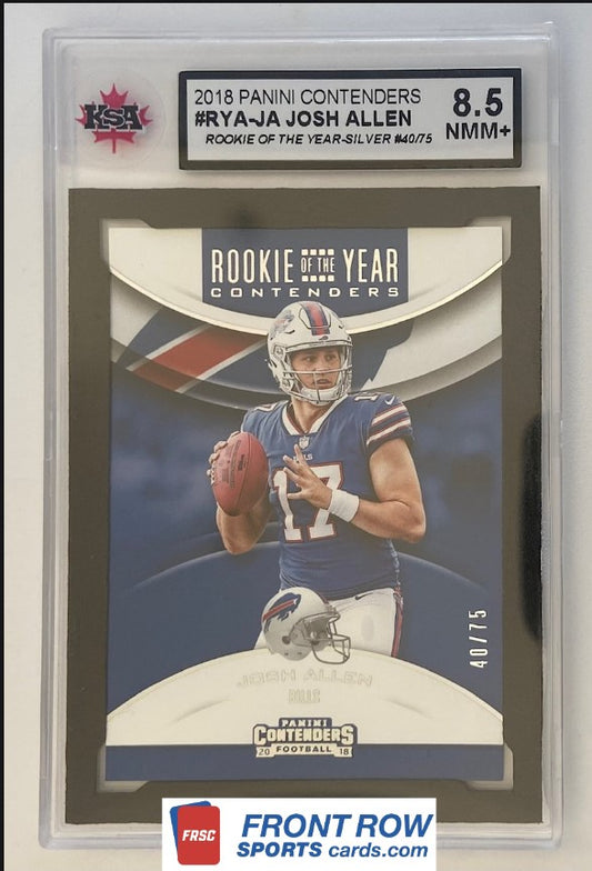 2018 #RYA-JA JOSH ALLEN ROOKIE PANINI CONTENDERS 40/75 - KSA 8.5 NMM+