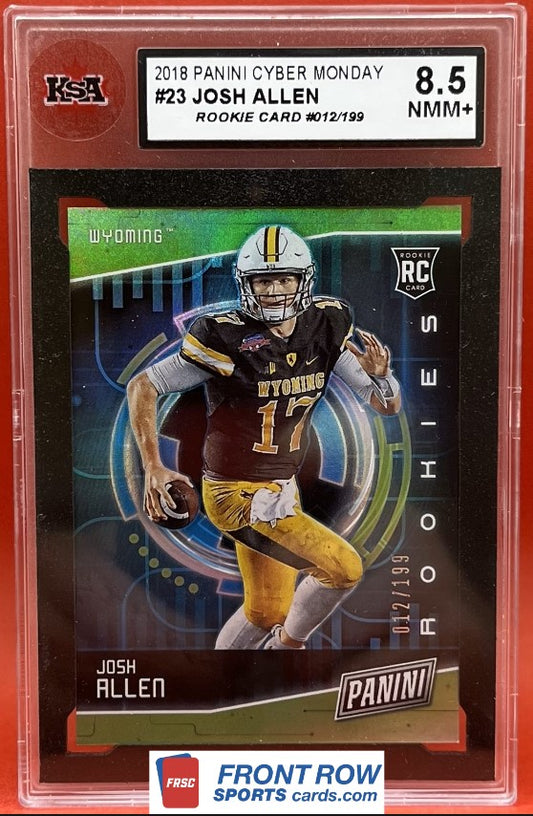 2018 #23 JOSH ALLEN ROOKIE PANINI CYBER MONDAY 012/199 - KSA 8.5 NMM+