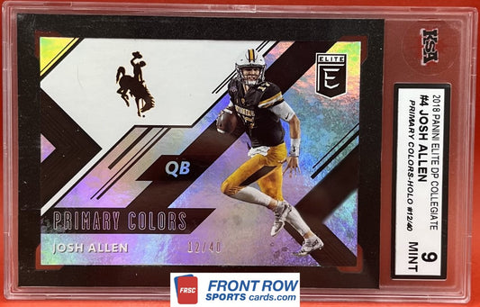 2018 #4 JOSH ALLEN PANINI ELITE DP COLLEGIATE PRIMARY COLORS 12/40 - KSA 9 MINT