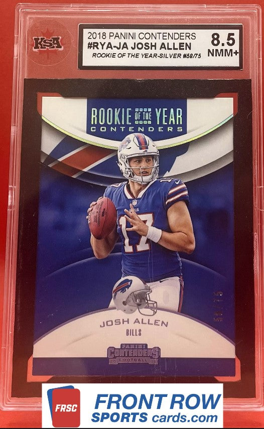 2018 #RYA-JA JOSH ALLEN PANINI CONTENDERS SILVER 58/75 - KSA 8.5 NMM+