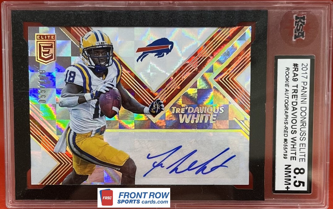 2017 #RA9 TRE’DAVIOUS WHITE PANINI DONRUSS ELITE RED AUTO 055/199 - KSA 8.5 NMM+