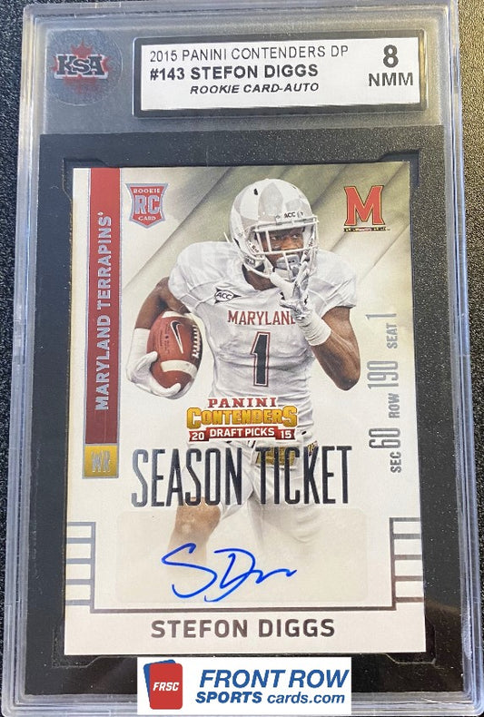 2015 #143 STEFON DIGGS PANINI CONTENDERS DP AUTO - KSA 8.5 NMM