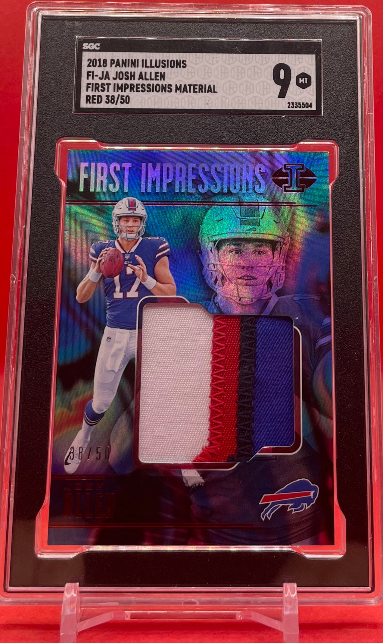 2018 #FI-JA JOSH ALLEN FIRST IMPRESSIONS RED 38/50 - SGC 9 MT