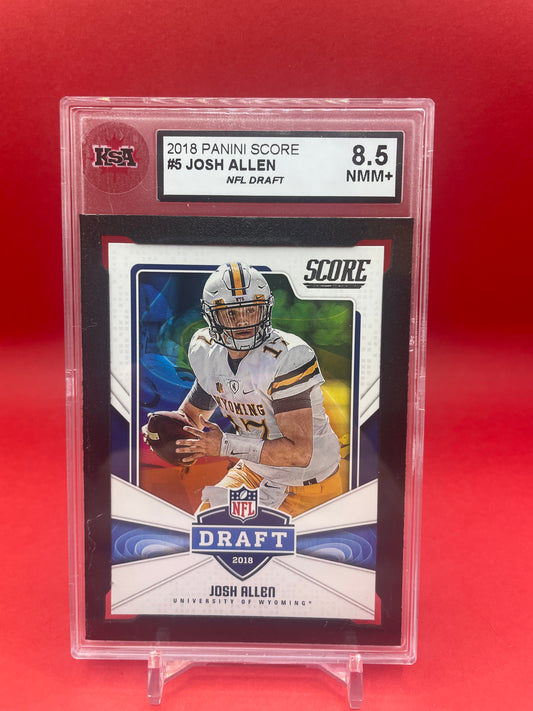 2018 JOSH ALLEN PANINI SCORE NFL DRAFT- KSA 8.5 NMM+