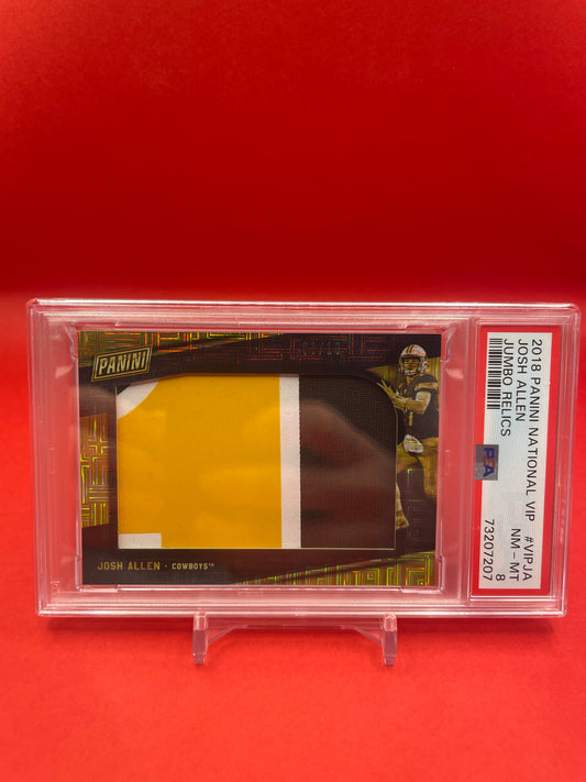 2018 #VIPJA JOSH ALLEN PANINI NATIONAL VIP PATCH 3/10 - PSA 8