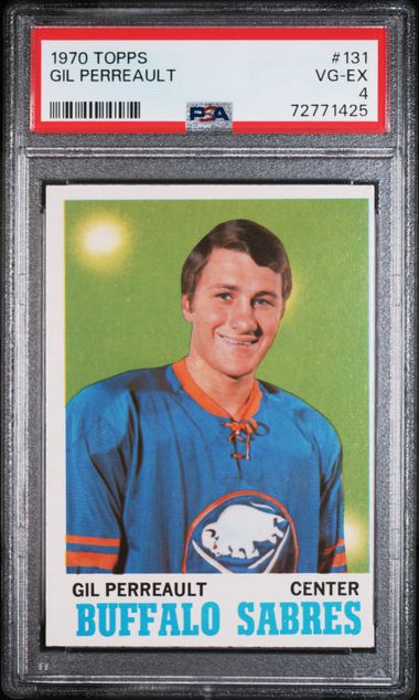 1970 GIL PERREAULT TOPPS HOF RC SUPER SHARP! - PSA 4 VG-EX