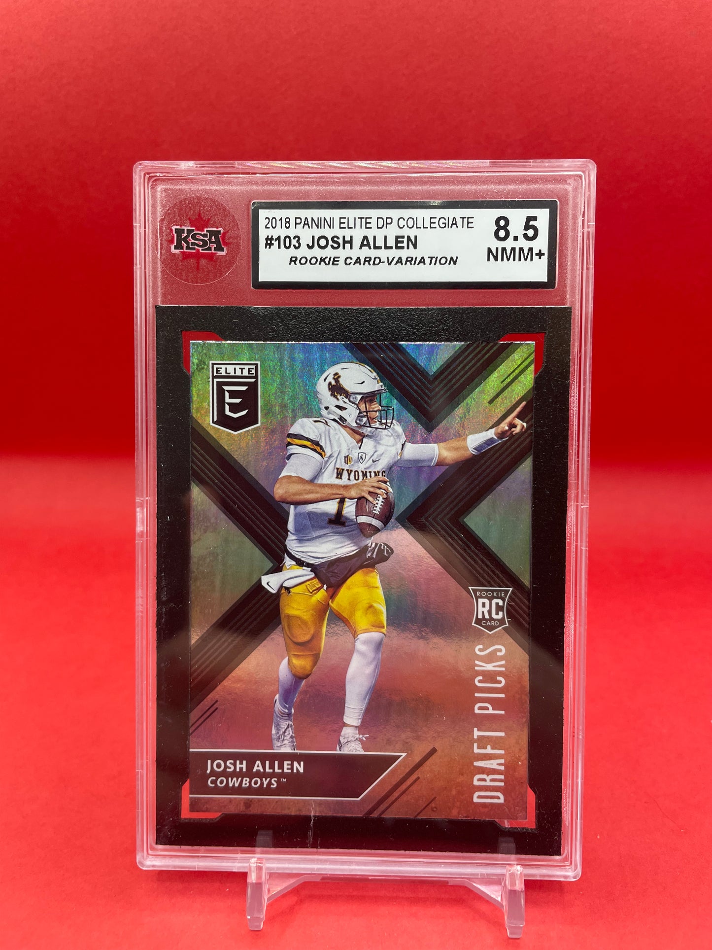 2018 JOSH ALLEN PANINI ELITE DP COLEGIATE ROOKIE CARD- VARIATION - KSA 8.5 NMM+