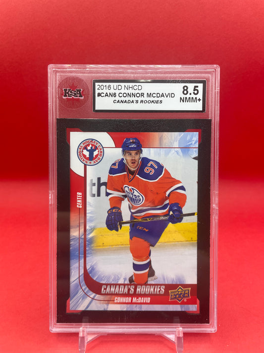 2016 CONNOR MCDAVID UD NHCD CANADA’S ROOKIES - KSA 8.5 NMM+