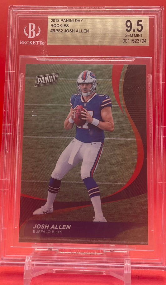 Josh Allen 2018 Panini Elite Draft Picks Black Jersey Rookie #103 Buffalo  Bills