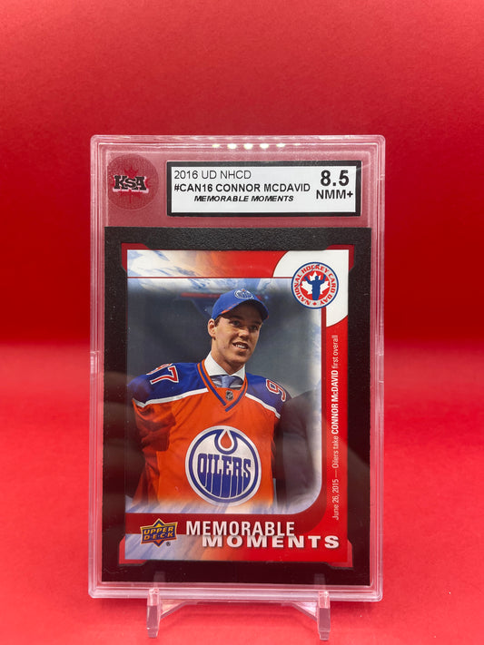 2016 CONNOR MCDAVID UD NHCD MEMORABLE MOMENTS - KSA 8.5 NMM+