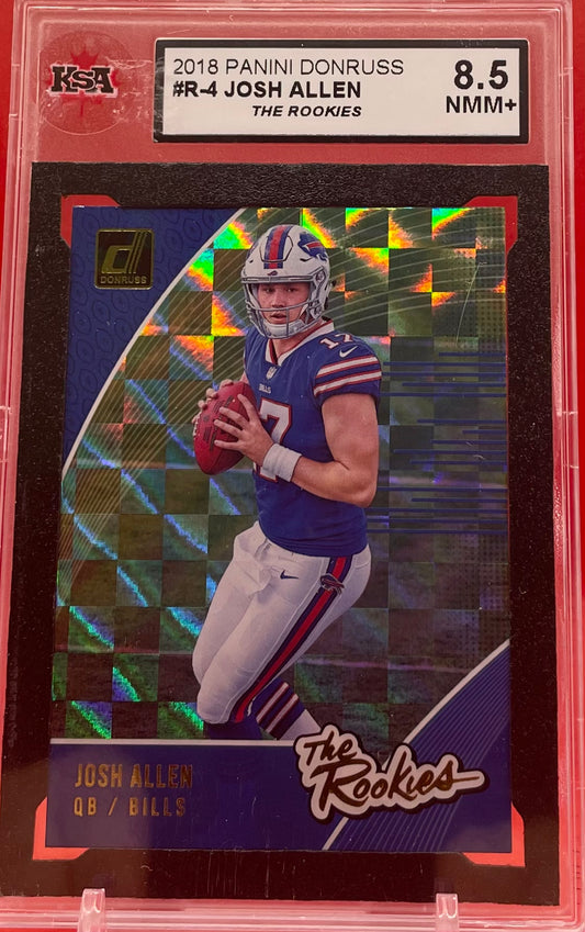 2018 #R-4 JOSH ALLEN PANINI DONRUSS THE ROOKIES - KSA 8.5 NMM+