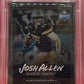 2018 JOSH ALLEN PANINI LUMINANCE ROOKIE INK 92/125 POP 5 NONE HIGHER - PSA 8 NM-MT