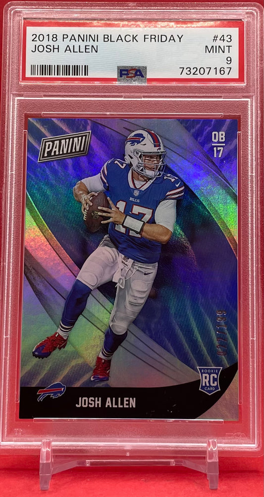 2018 JOSH ALLEN PANINI BLACK FRIDAY /199 - PSA 9 MINT