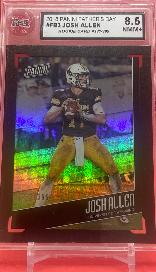 2018 #FB3 JOSH ALLEN PANINI FATHERS DAY 331/399 - KSA 8.5 NMM+