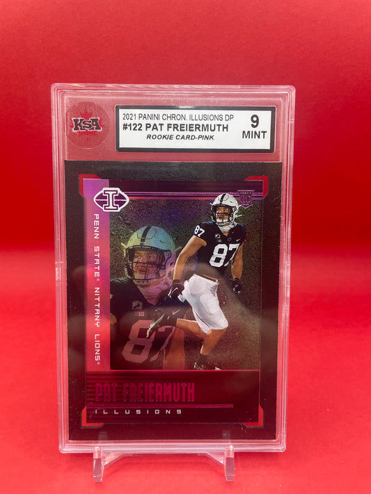 2021 PAT FREIERMUTH PANINI CHRON. ILLUSIONS DP ROOKIE CARD-PINK - KSA 9 MINT