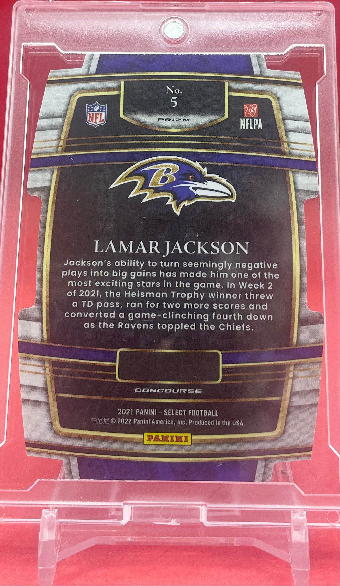 2021 LAMAR JACKSON PRIZM SELECT