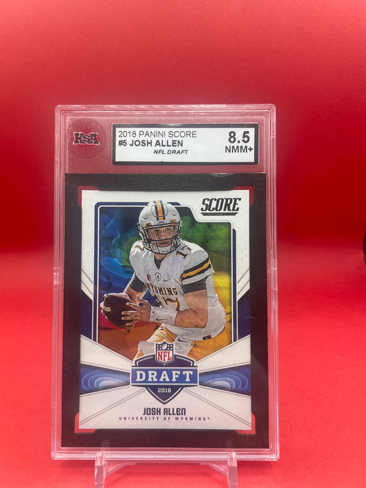 2018 JOSH ALLEN PANINI SCORE NFL DRAFT- KSA 8.5 NMM+