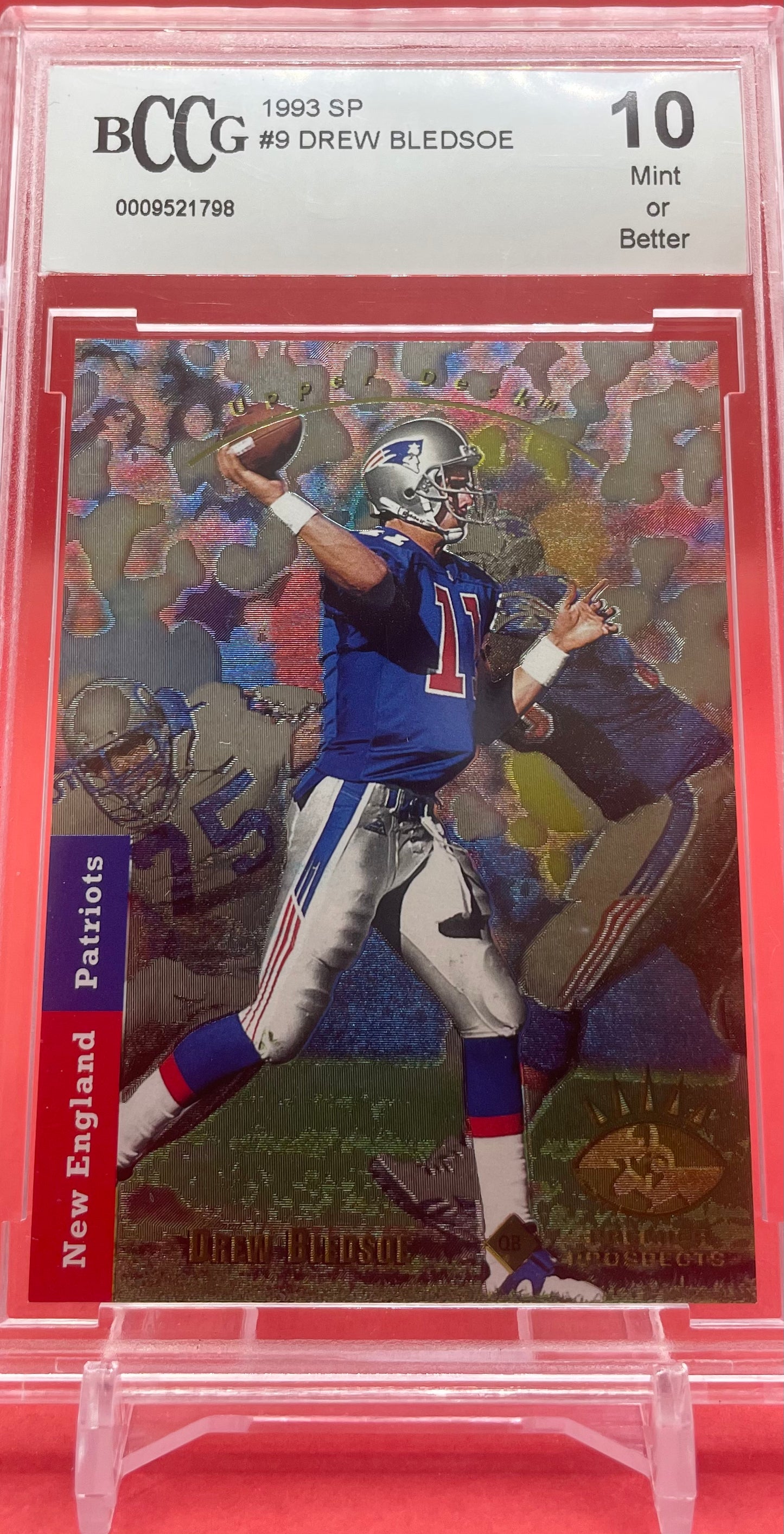 1993 DREW BLEDSOE PREMIER PROSPECTS - BCCG 10 MINT OR BETTER