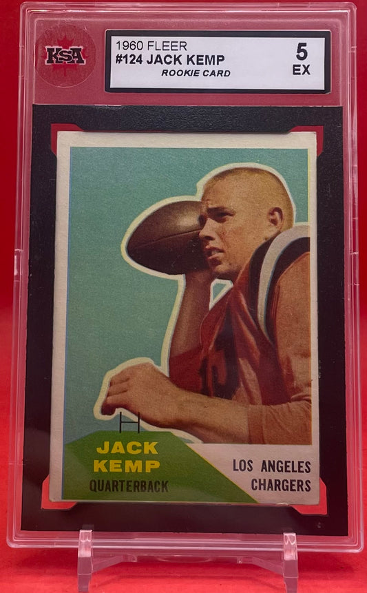 1960 FLEER JACK KEMP ROOKIE CARD - KSA 5 EX