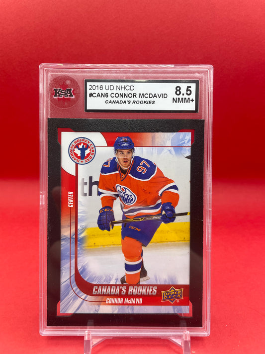 2016 CONNOR MCDAVID UD NHCD CANADA’S ROOKIES - KSA 8.5 NMM+