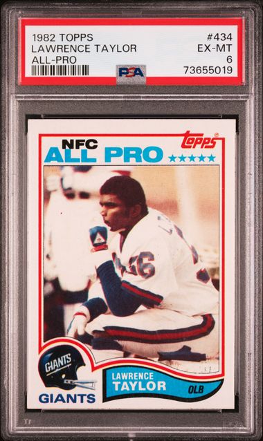 1982 LAWRENCE TAYLOR ALL-PRO TOPPS- PSA 6 EX-MT