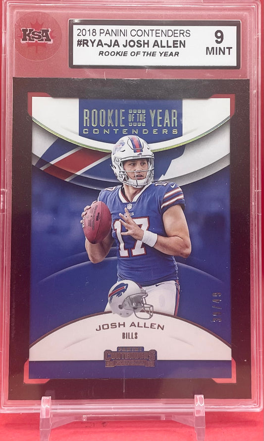 2018 #RYA-JA JOSH ALLEN PANINI CONTENDERS - KSA 9 MINT