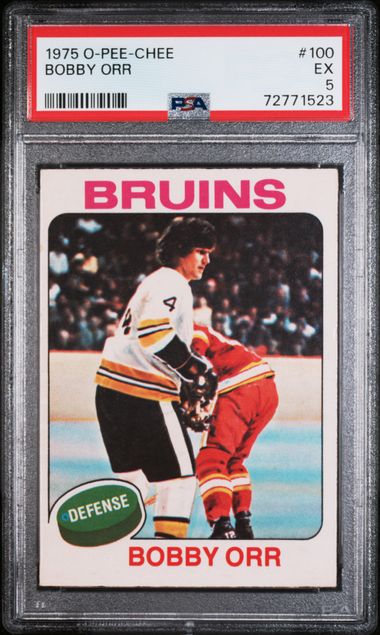 1975 BOBBY ORR O-PEE-CHEE HOF SUPER NICE LAST BRUINS CARD - PSA 5 EX