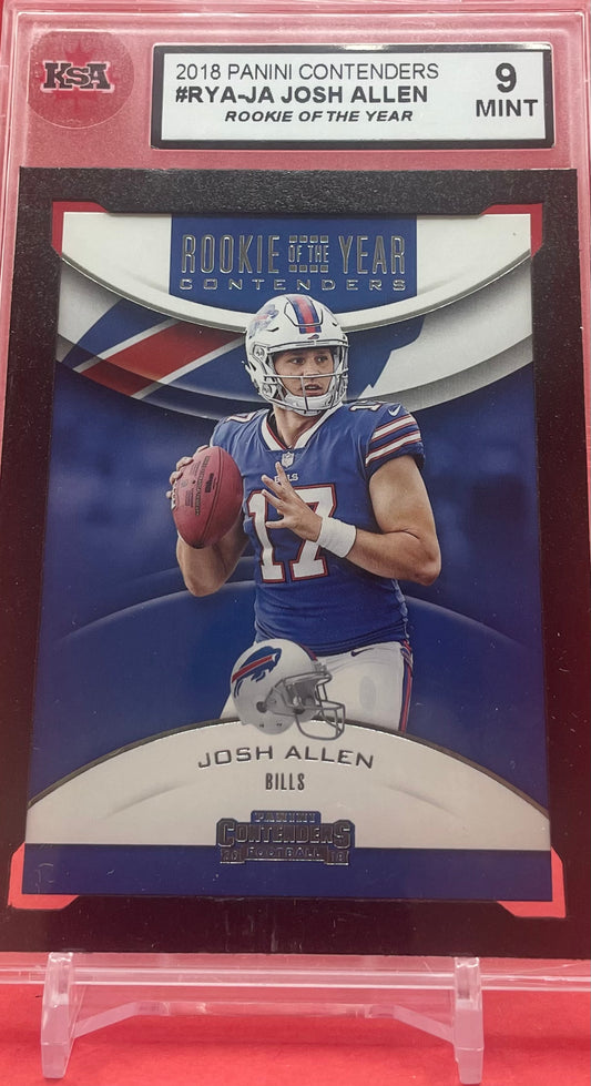 2018 #RYA-JA JOSH ALLEN PANINI CONTENDERS - KSA 9 MINT