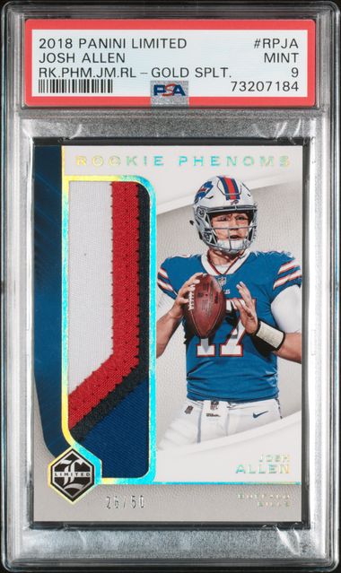 2018 #RPJA JOSH ALLEN PANINI LIMITED 28/50 POP 1 NONE HIGHER - PSA 9 MINT