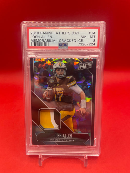 2018 #JA JOSH ALLEN PANINI FATHER’S DAY PATCH - PSA 8 MINT