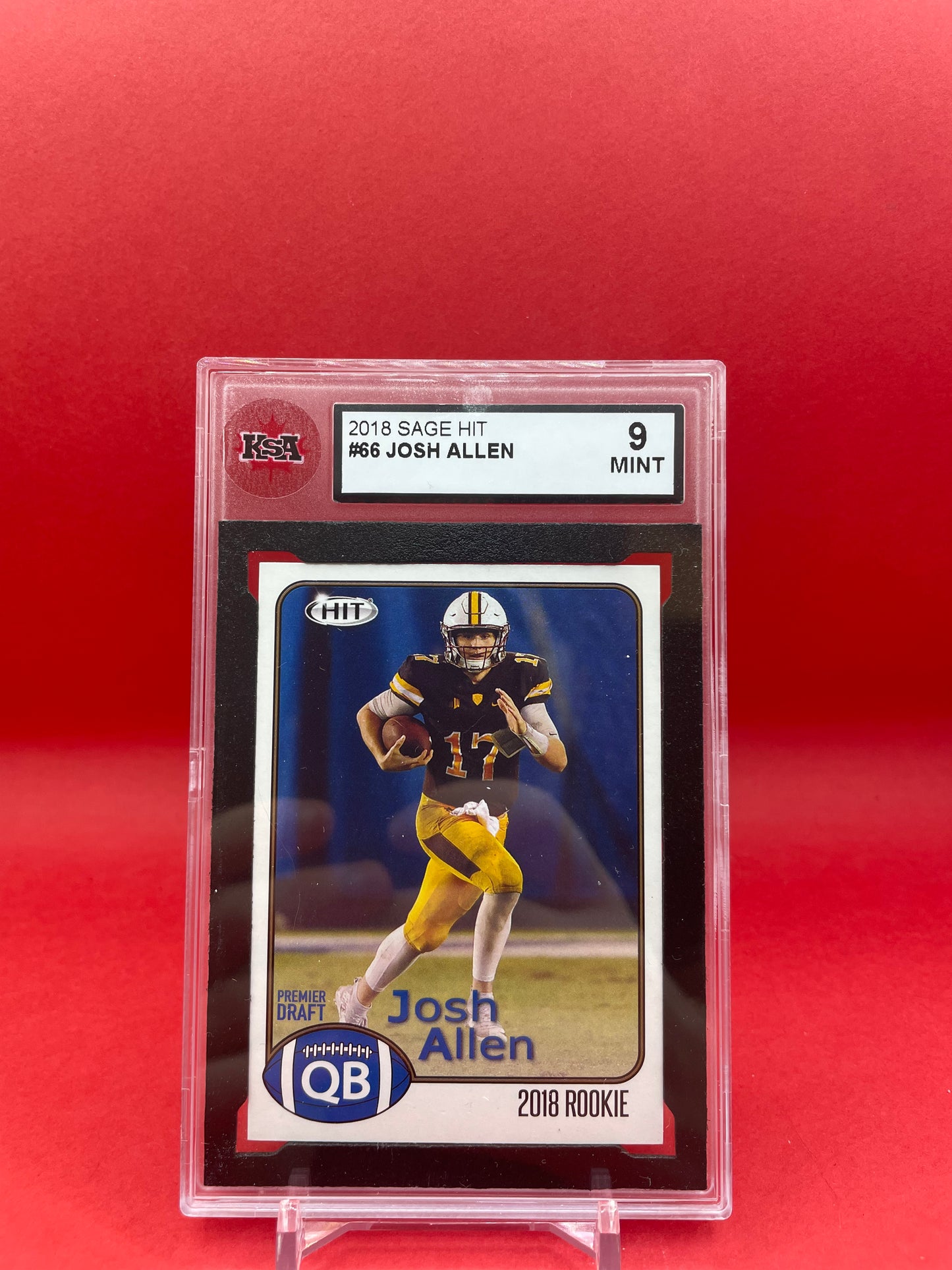 2018 JOSH ALLEN SAGE HIT - KSA 9 MINT