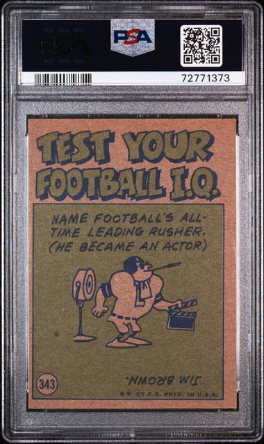 1972 JOE NAMATH IN ACTION TOPPS HOF HIGH #- PSA 6 EX-MT