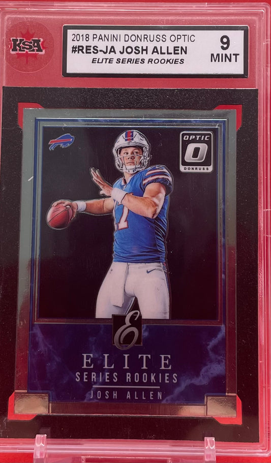 2018 #RES-JA JOSH ALLEN PANINI DONRUSS OPTIC ELITE SERIES - KSA 9 MINT