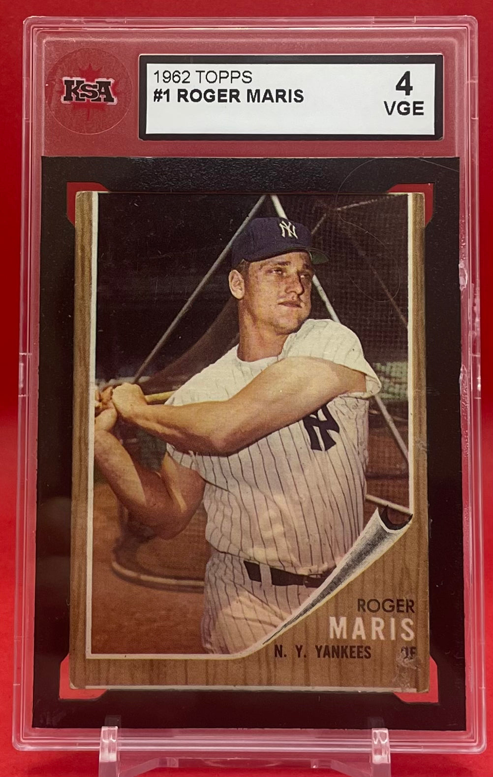 1962 TOPPS ROGER MARIS - KSA 4 VGE