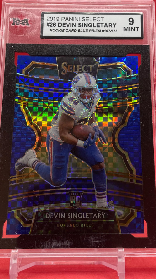 2019 #26 DEVIN SINGLETARY PANINI SELECT 167/175 - KSA 9 MINT