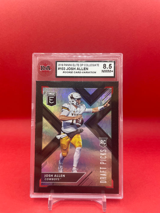 2018 JOSH ALLEN PANINI ELITE DP COLLEGIATE ROOKIE CARD-VARIATION- KSA 8.5 NMM+