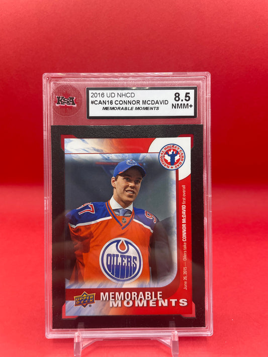 2016 CONNOR MCDAVID UD NHCD MEMORABLE MOMENTS - KSA 8.5 NMM+