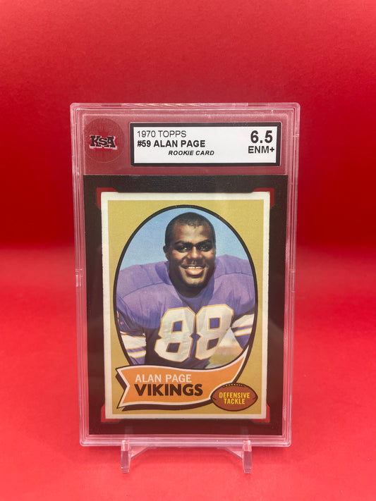 1970 TOPPS ALAN PAGE ROOKIE CARD- KSA 6.5