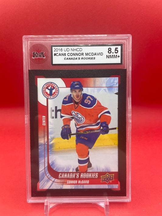 2016 CONNOR MCDAVID UD NHCD CANADA’S ROOKIES - KSA 8.5 NMM+