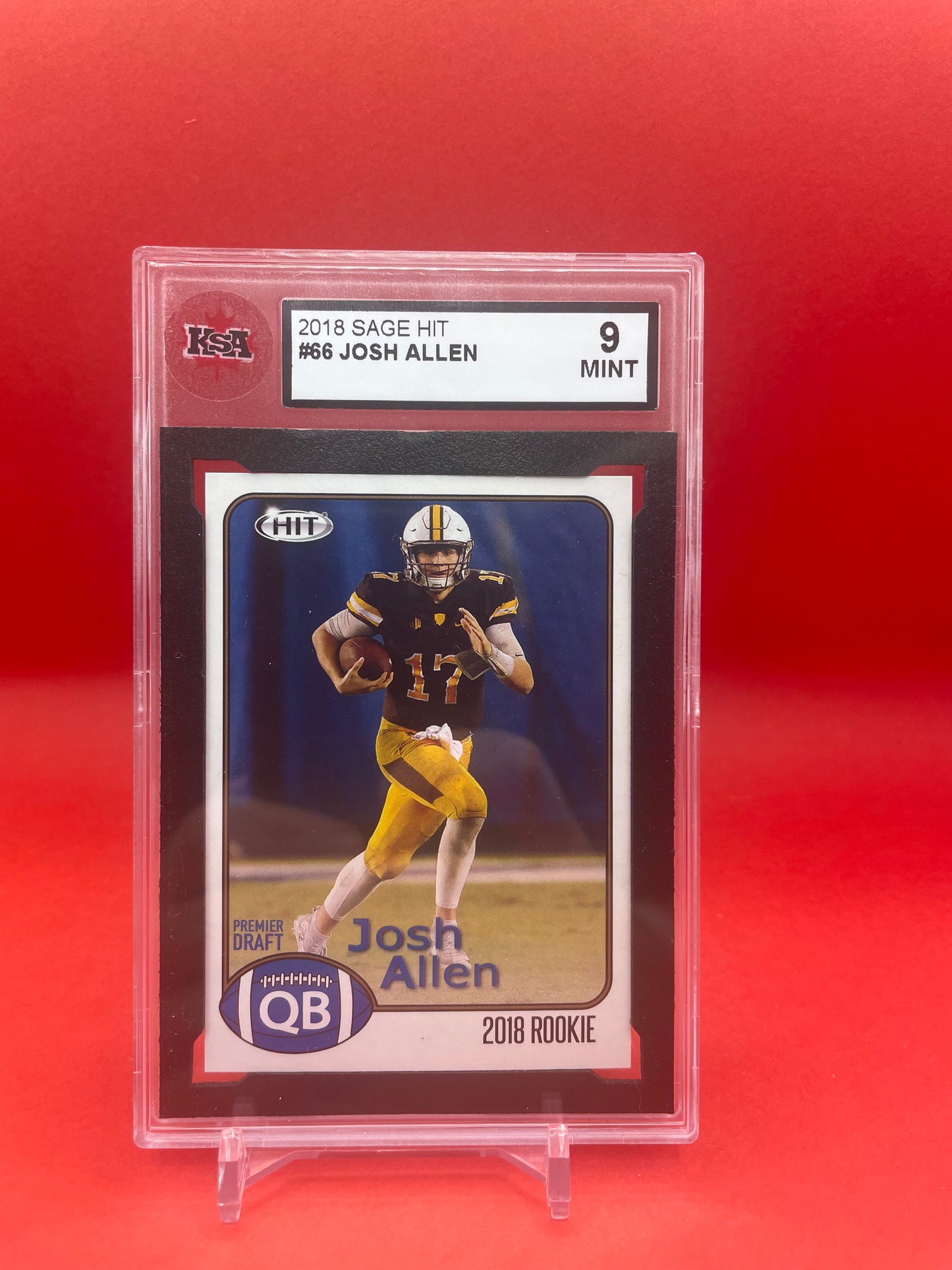 2018 JOSH ALLEN SAGE HIT- KSA 9 MINT