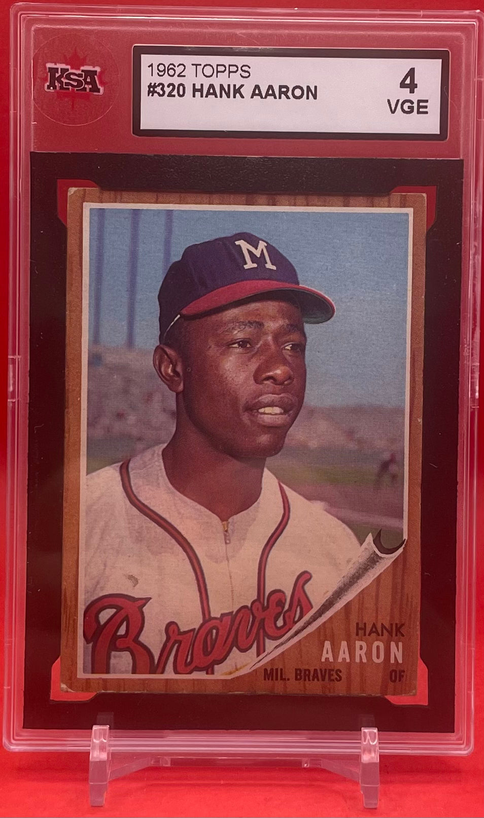 1962 TOPPS HANK AARON - KSA 4 VGE