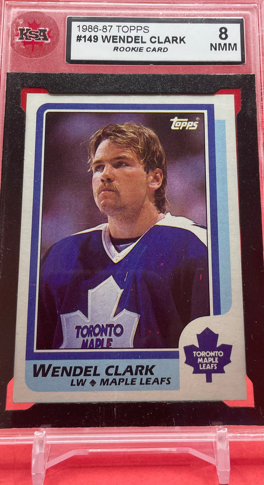 1986-87 #149 WENDEL CLARK TOPPS - KSA 8 NMM