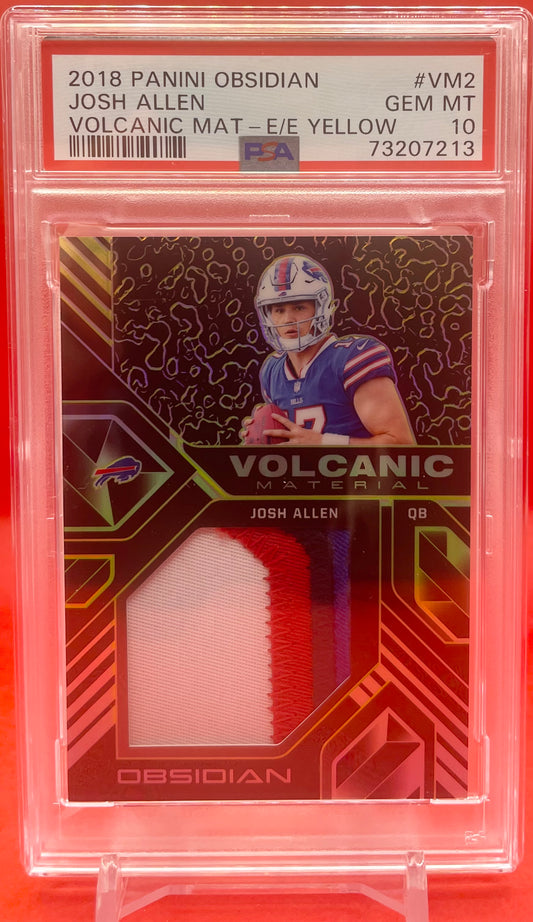 2018 #VM2 JOSH ALLEN PANINI OBSIDIAN PATCH 6/10 POP 1 NONE HIGHER - PSA 10 GEM MT