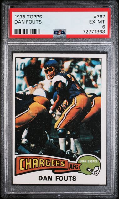 1975 DAN FOUTS TOPPS HOF RC- PSA 6