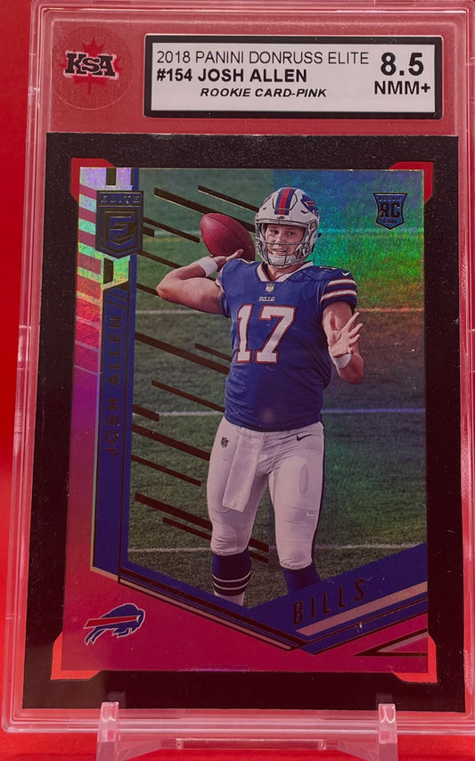 2018 #154 JOSH ALLEN PANINI DONRUSS ELITE PINK ROOKIE - KSA 8.5 NMM+