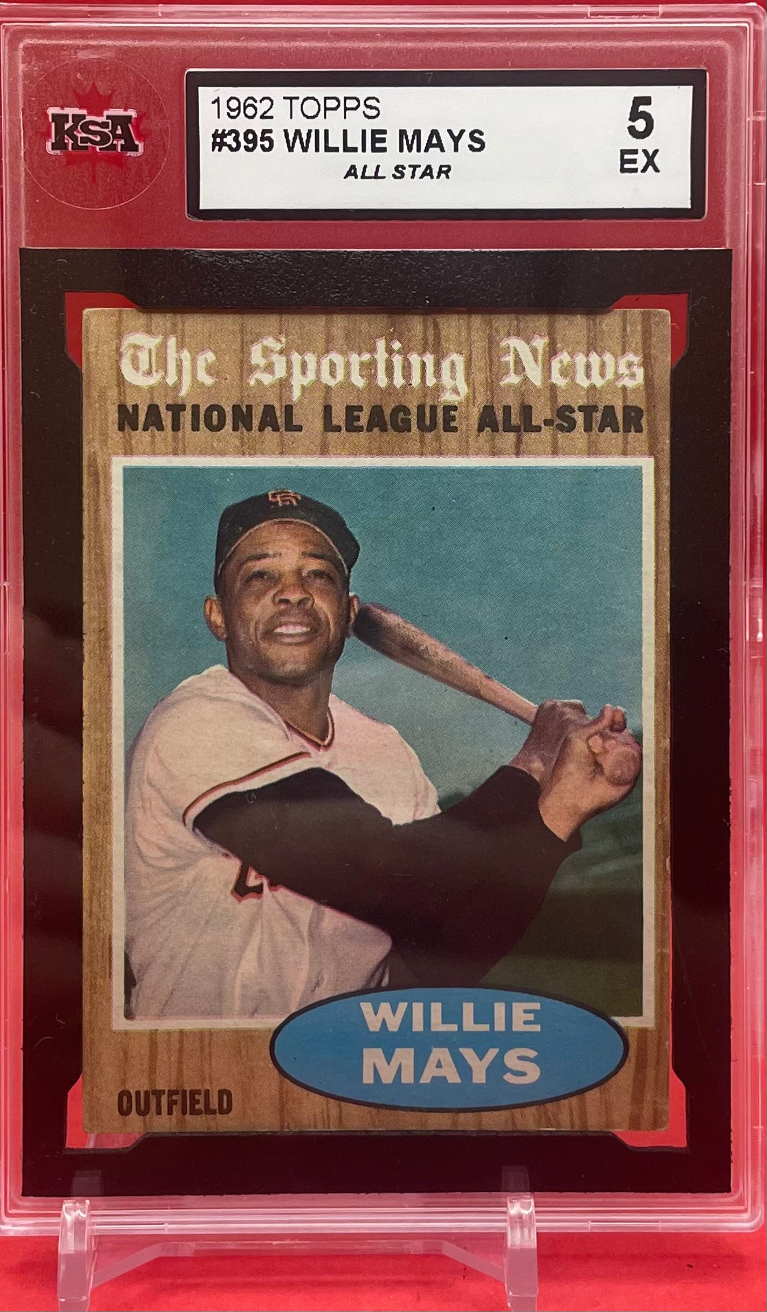 1962 TOPPS WILLIE MAYS ALL STAR - KSA 5 EX