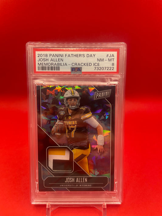 2018 #JA JOSH ALLEN PANINI FATHER’S DAY PATCH - PSA 8