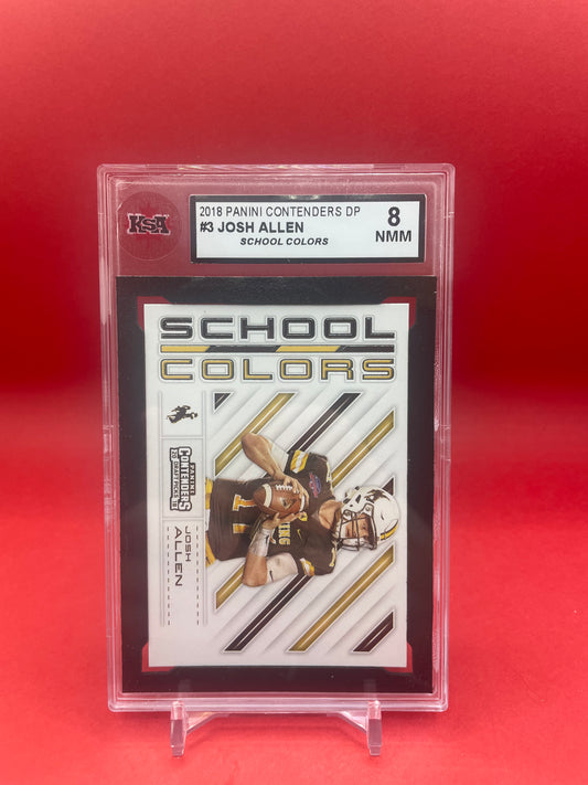 2018 JOSH ALLEN PANINI CONTENDERS DP SCHOOL COLORS- KSA 8 NMM